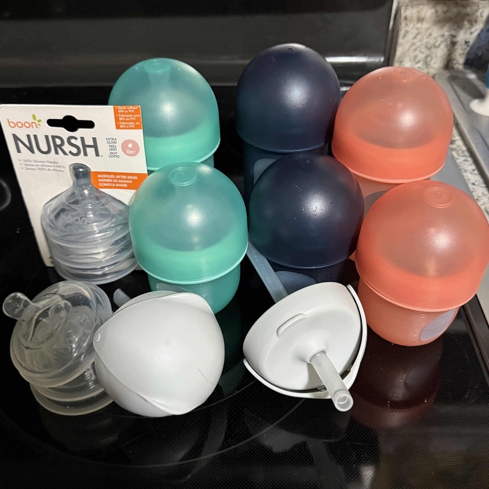 Nursh Silicone Baby Bottle Set - Multicolor